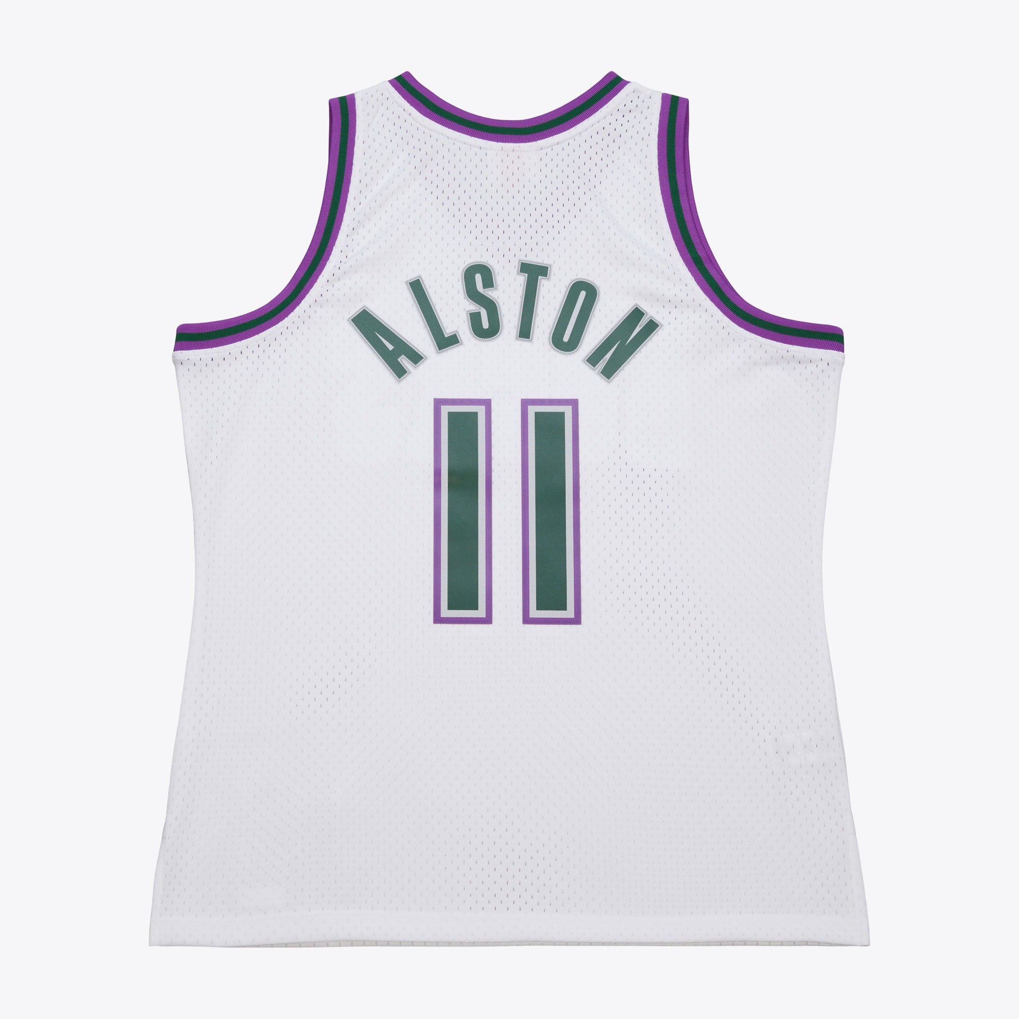 Mens Mitchell & Ness NBA WHITE JERSEY BUCKS 1999 RAFER ALSTON