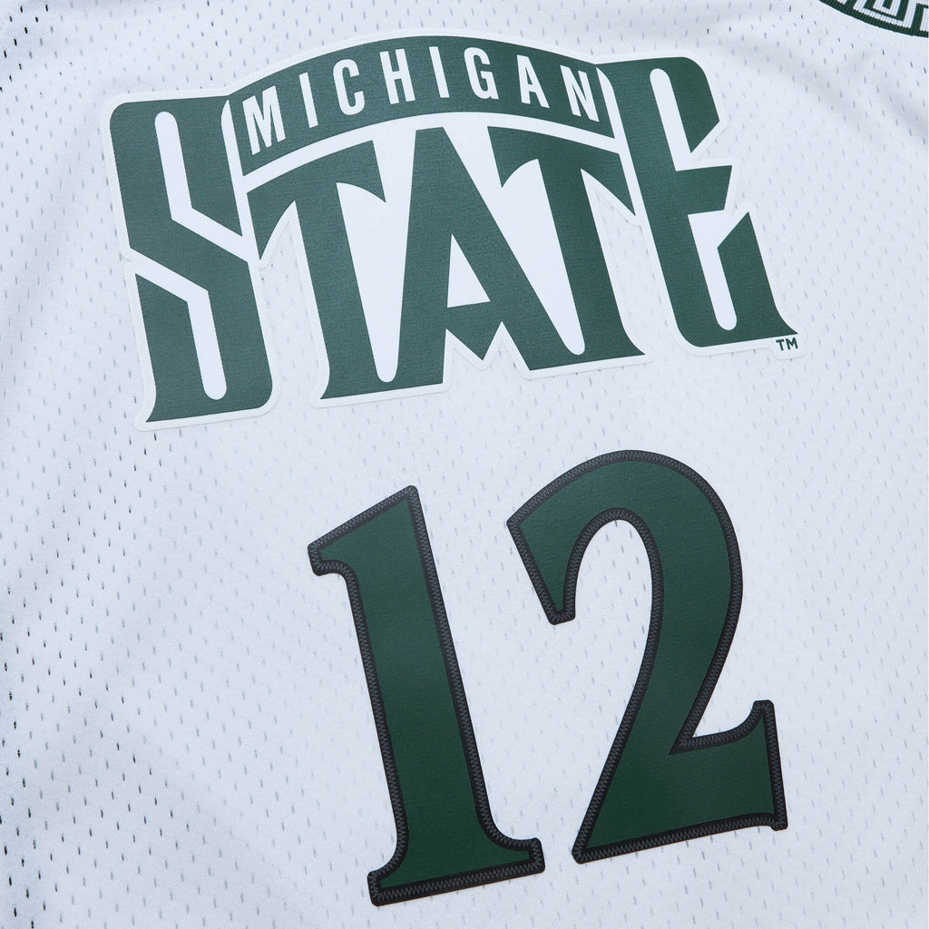 Mens Mitchell & Ness NCAA WHITE JERSEY MICH STATE 1999 MATEEN CLEAVES
