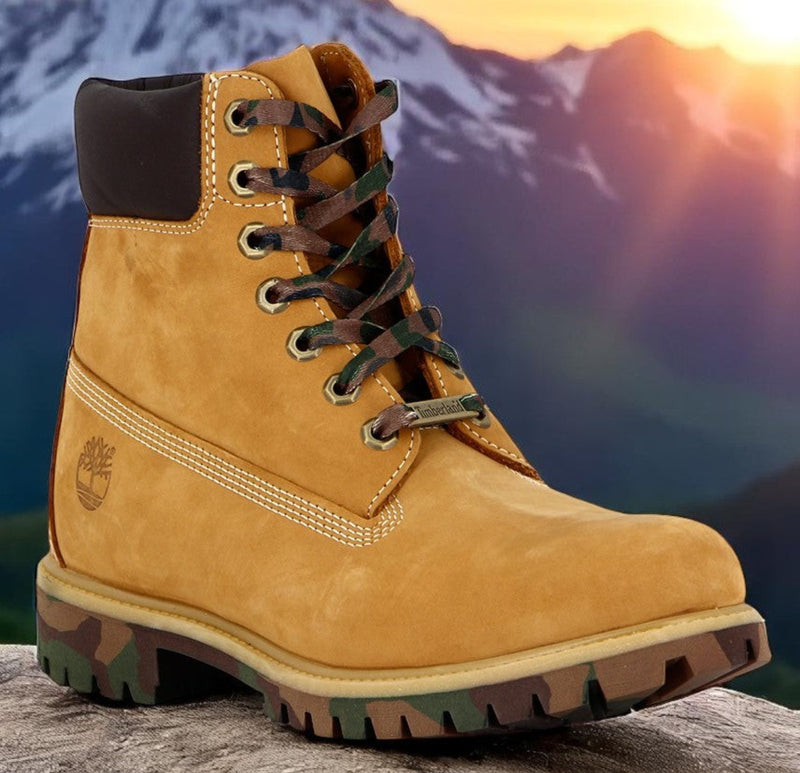 [TB06717B231] Mens Timberland 6IN PREMIUM BOOT WHEAT CAMO (WIDE)