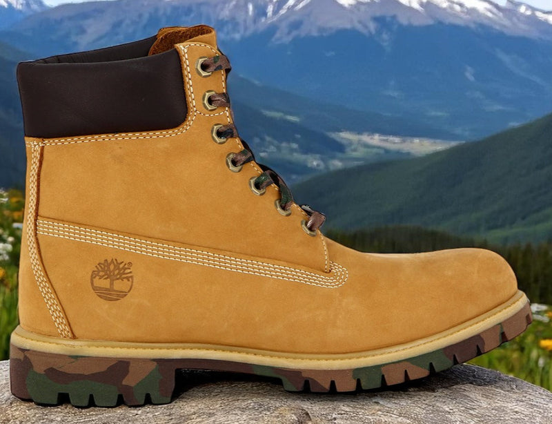 [TB06717B231] Mens Timberland 6IN PREMIUM BOOT WHEAT CAMO (WIDE)