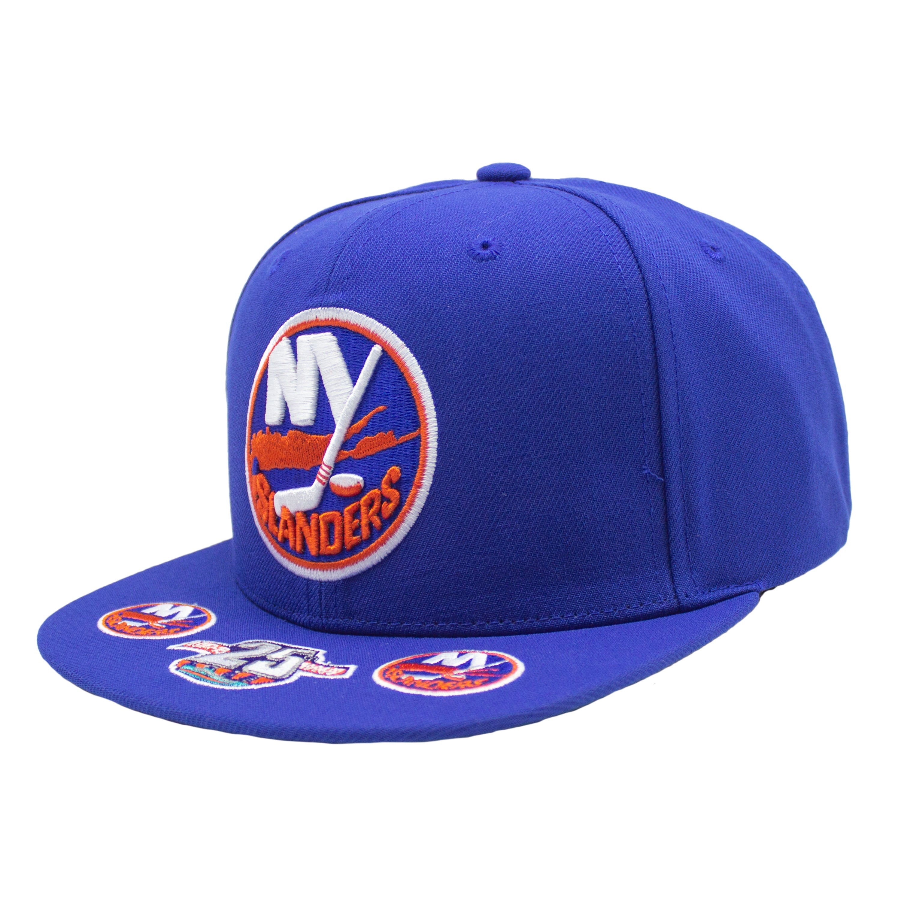 MENS MITCHELL & NESS NHL VINTAGE HAT TRICK SNAPBACK ISLANDERS - BLUE