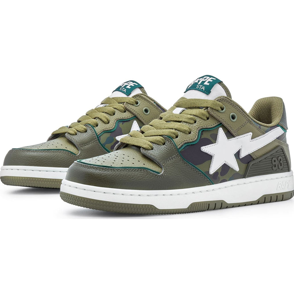 [001FWJ301026-OLD] Mens A Bathing Ape Sk8 Sta 'Olive Drab Green Camo'