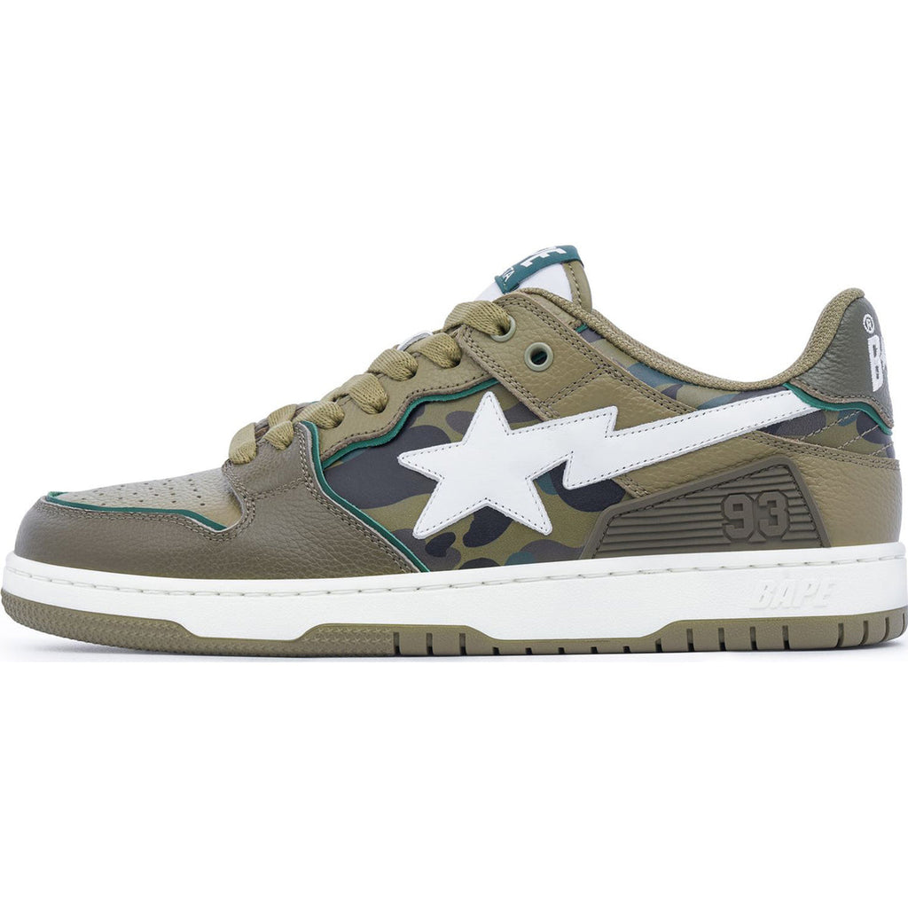 [001FWJ301026-OLD] Mens A Bathing Ape Sk8 Sta 'Olive Drab Green Camo'
