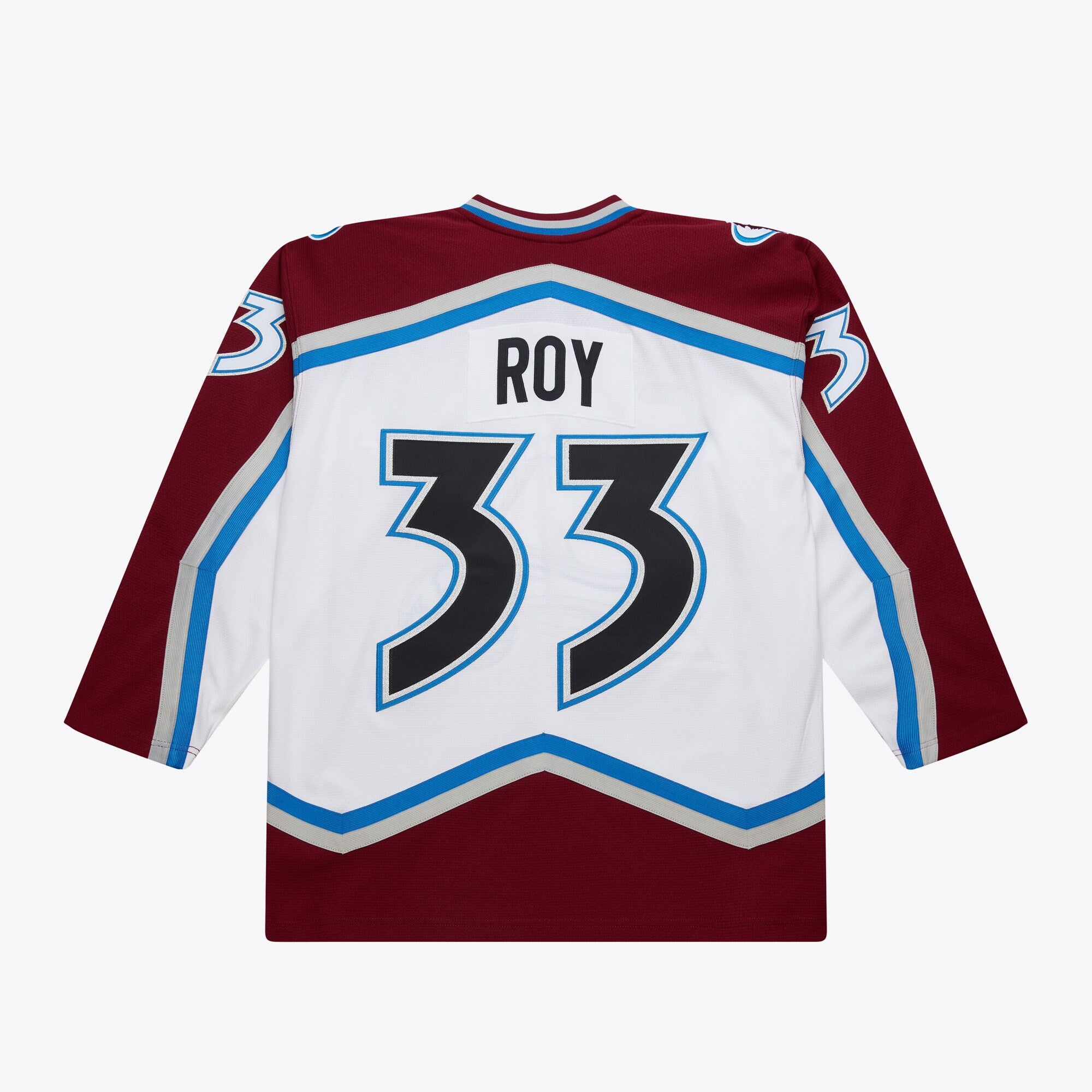 Mens Mitchell & Ness NHL WHITE JERSEY AVALANCHE 2000 PATRICK ROY