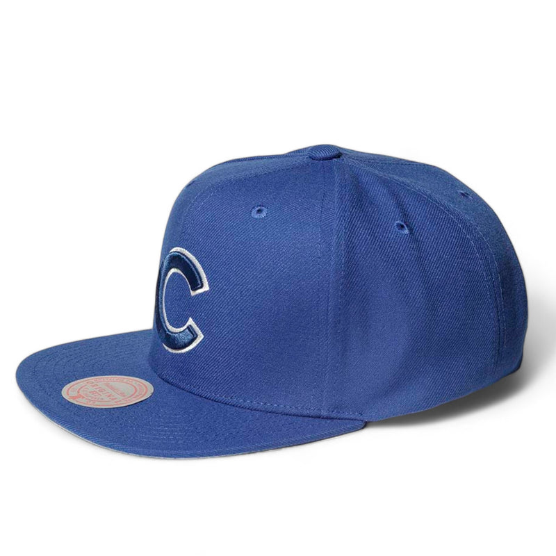 MENS MITCHELL & NESS MLB BACK TO BASICS SNAPBACK CUBS - BLUE