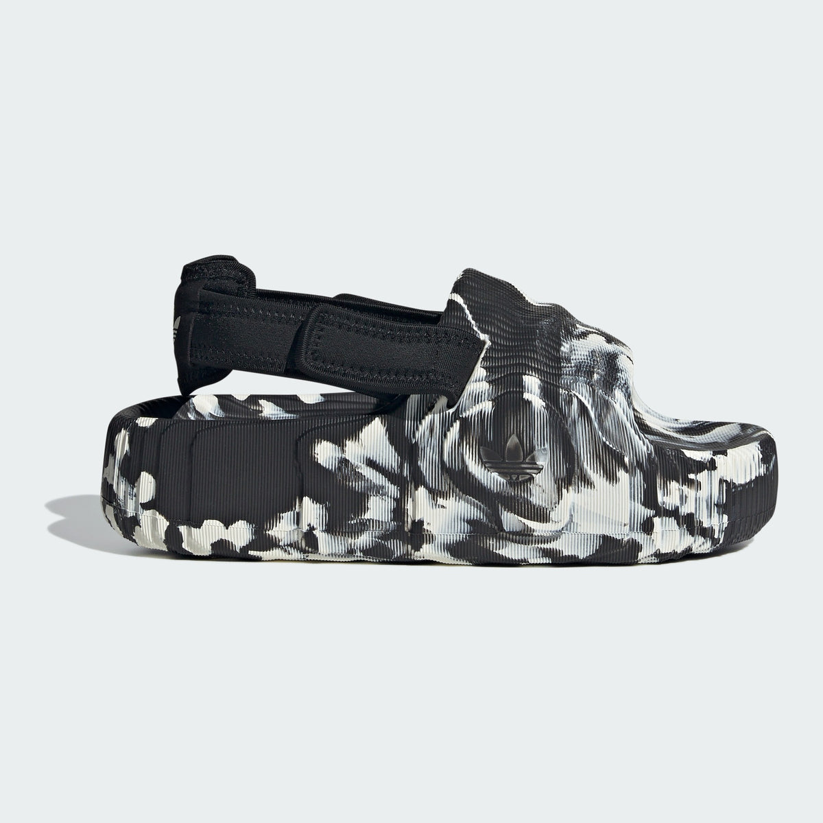 [IE5650] WOMENS ADIDAS ADILETTE 22 XLG 'CORE BLACK OFF WHITE' 1