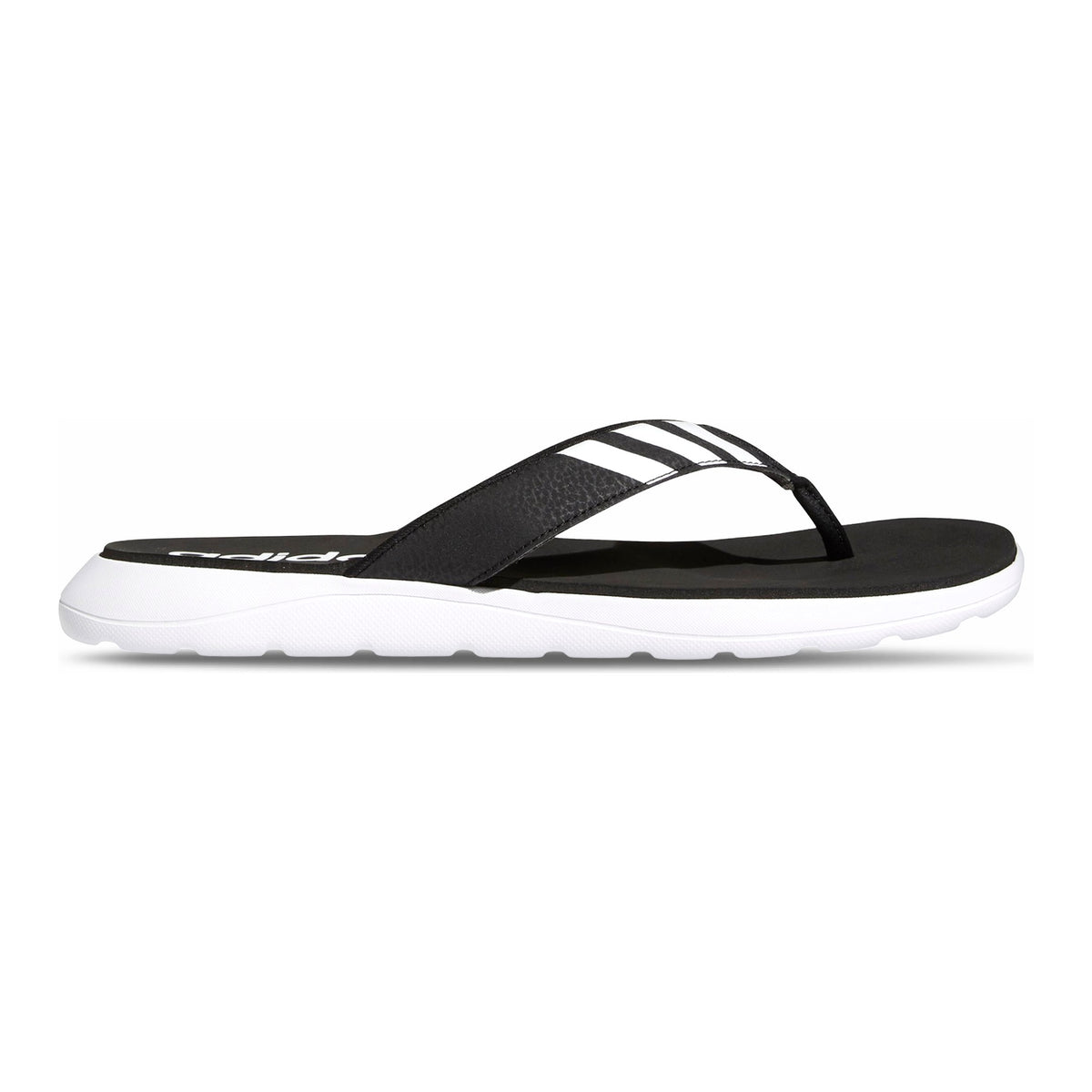 [EG2069] MENS ADIDAS COMFORT FLIP-FLOPS 'CORE BLACK' 1