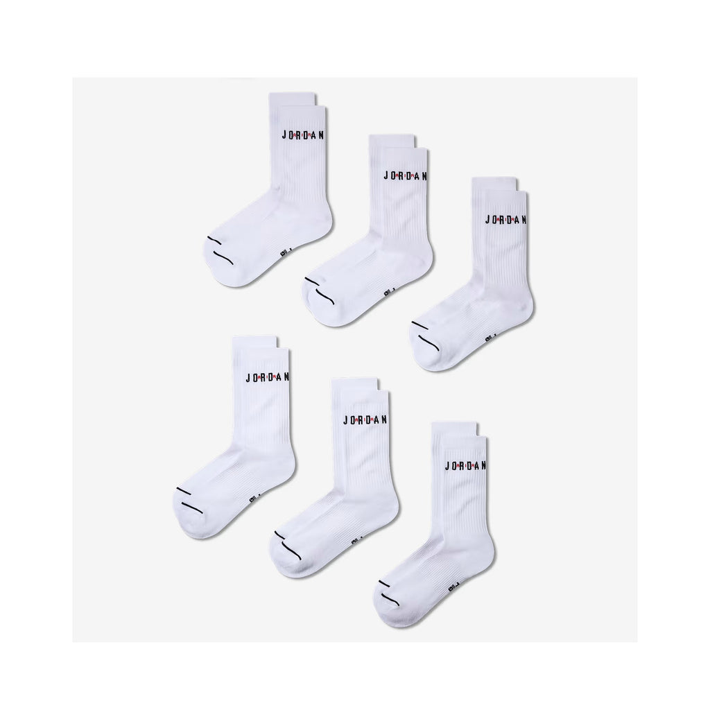 [FZ2051-100] MENS AIR JORDAN ESSENTIAL CREW SOCKS 6 PACK 1