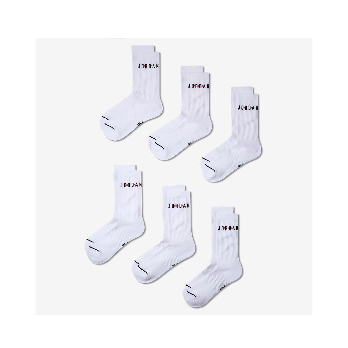 [FZ2051-100] MENS AIR JORDAN ESSENTIAL CREW SOCKS 6 PACK 1