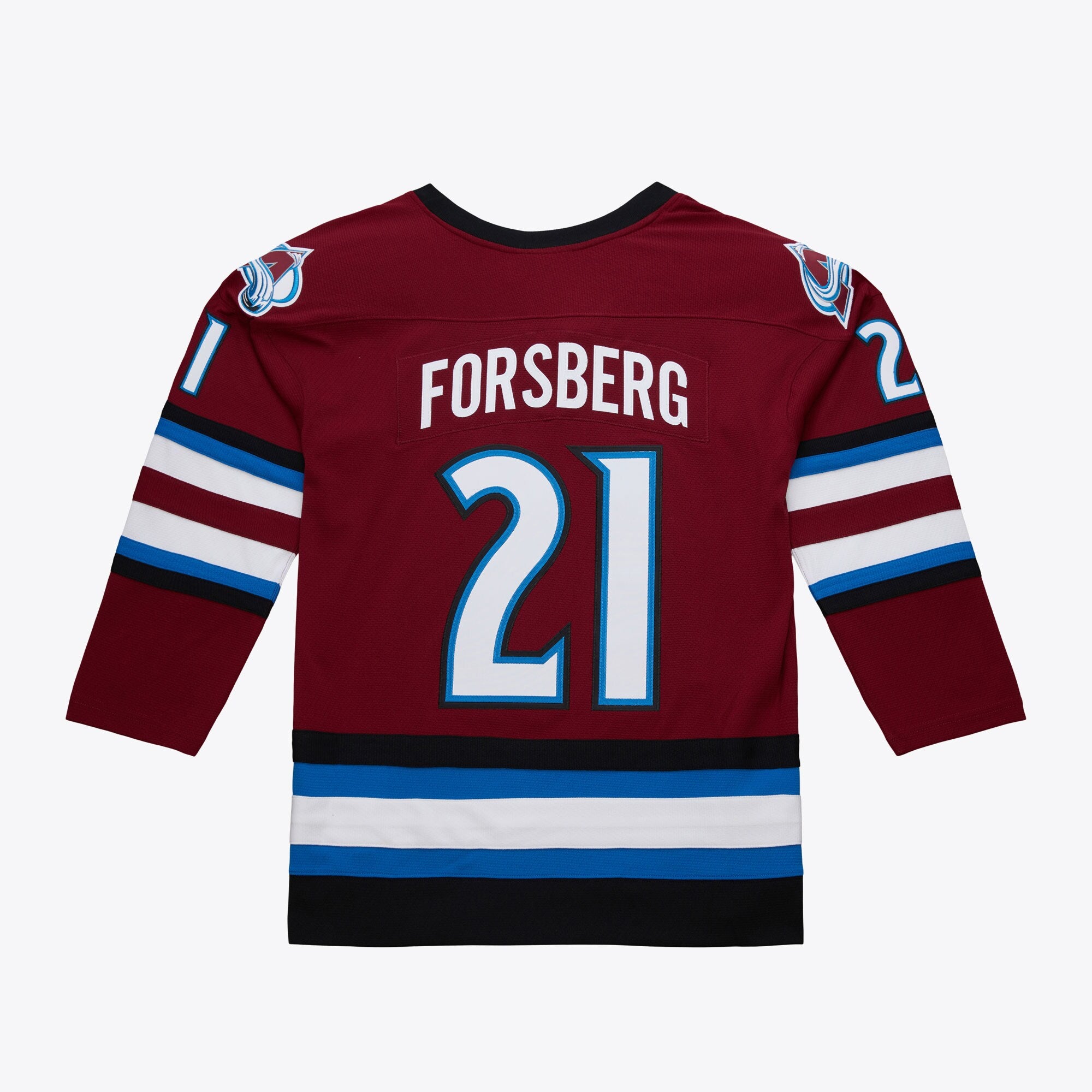 Mens Mitchell & Ness NHL DARK ALTERNATE JERSEY AVALANCHE 2001 PETER FORSBERG