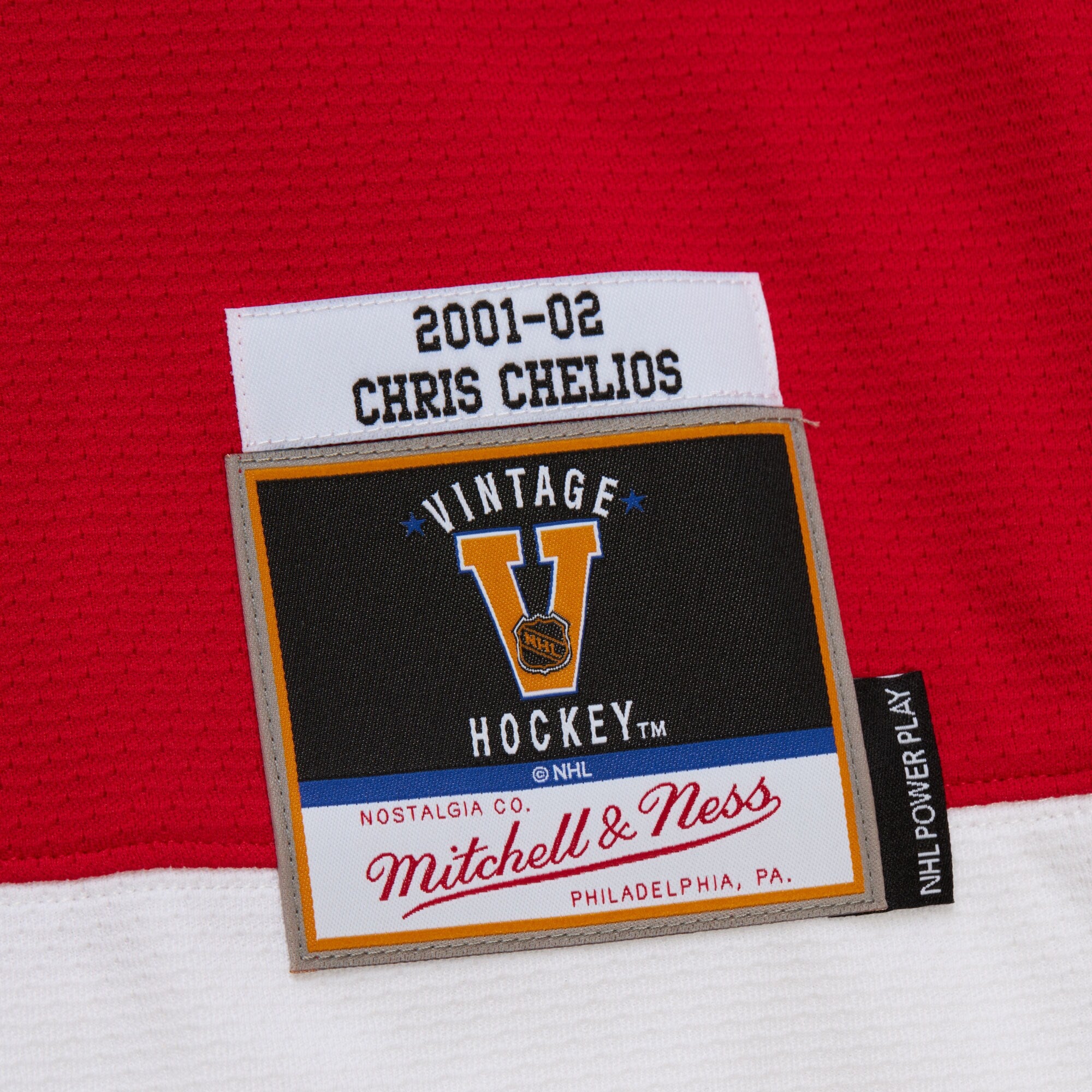 Mens Mitchell & Ness NHL DARK JERSEY RED WINGS 2001 CHRIS CHELIOS