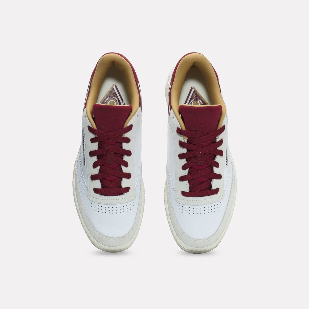 [100229839] MENS REEBOK CLUB C 85 'WHITE RETRO RED CHALK'