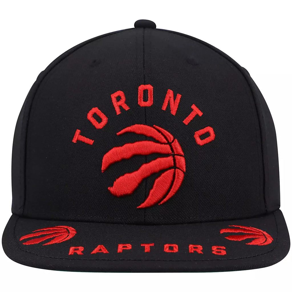 MENS MITCHELL & NESS NBA FRONT LOADED SNAPBACK RAPTORS - BLACK