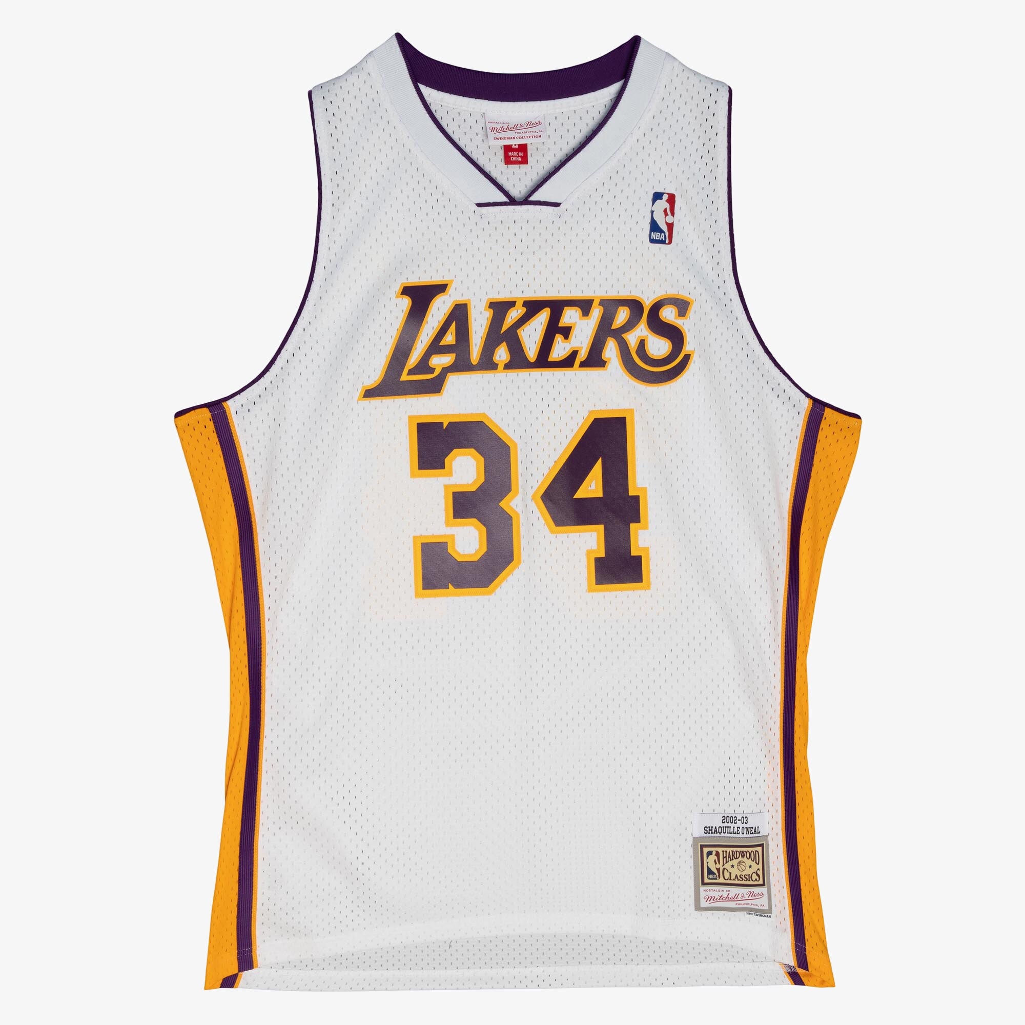 MENS MITCHELL & NESS NBA ALTERNATE JERSEY LAKERS 2002 SHAQUILLE O'NEAL