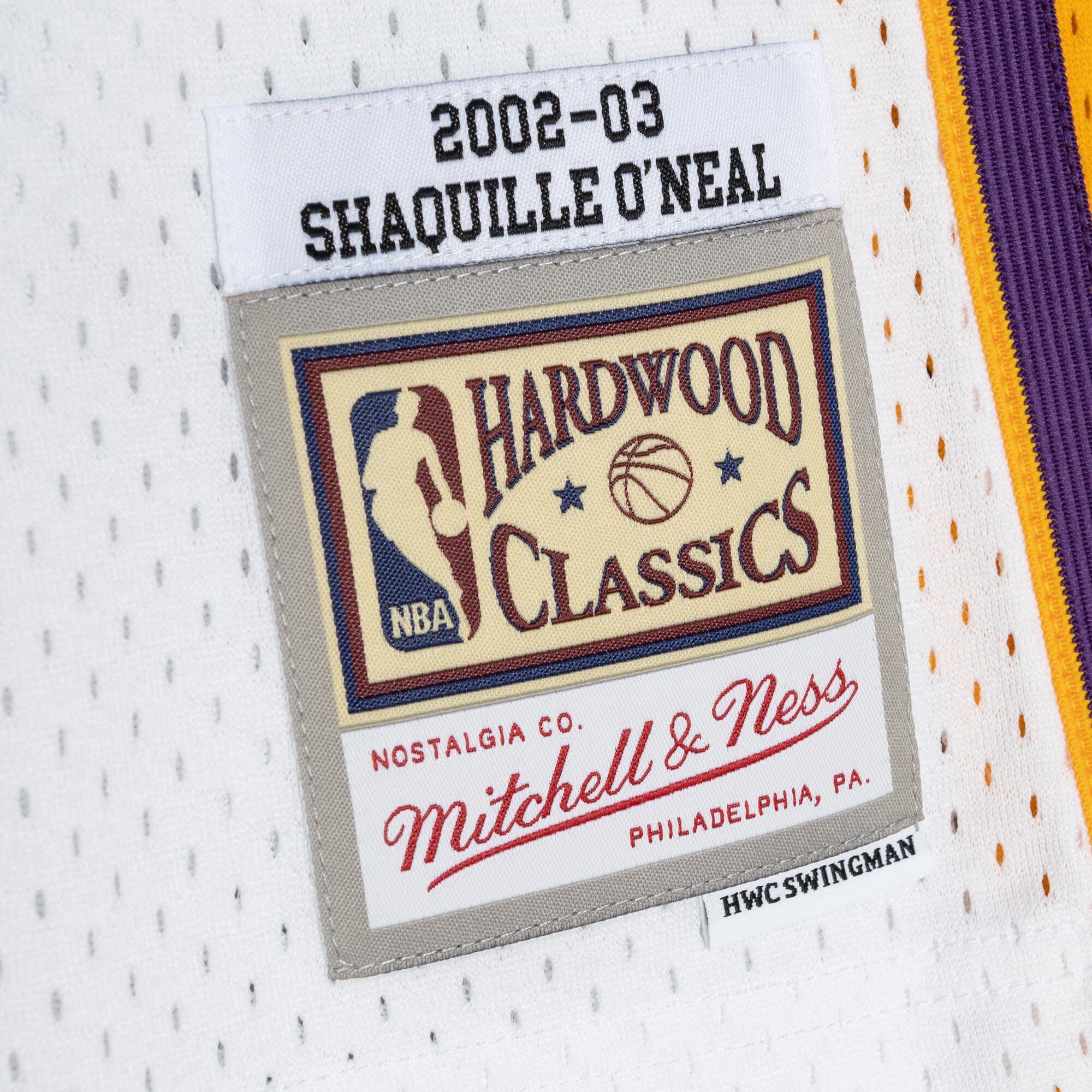 MENS MITCHELL & NESS NBA ALTERNATE JERSEY LAKERS 2002 SHAQUILLE O'NEAL