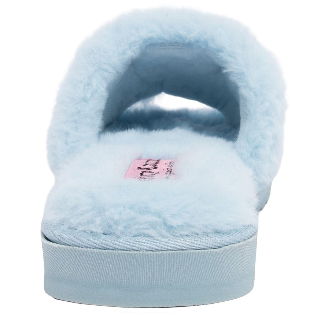 [318780-LIGHT BLUE] WOMENS JUICY COUTURE FAUX FUR SLIPPERS - 3