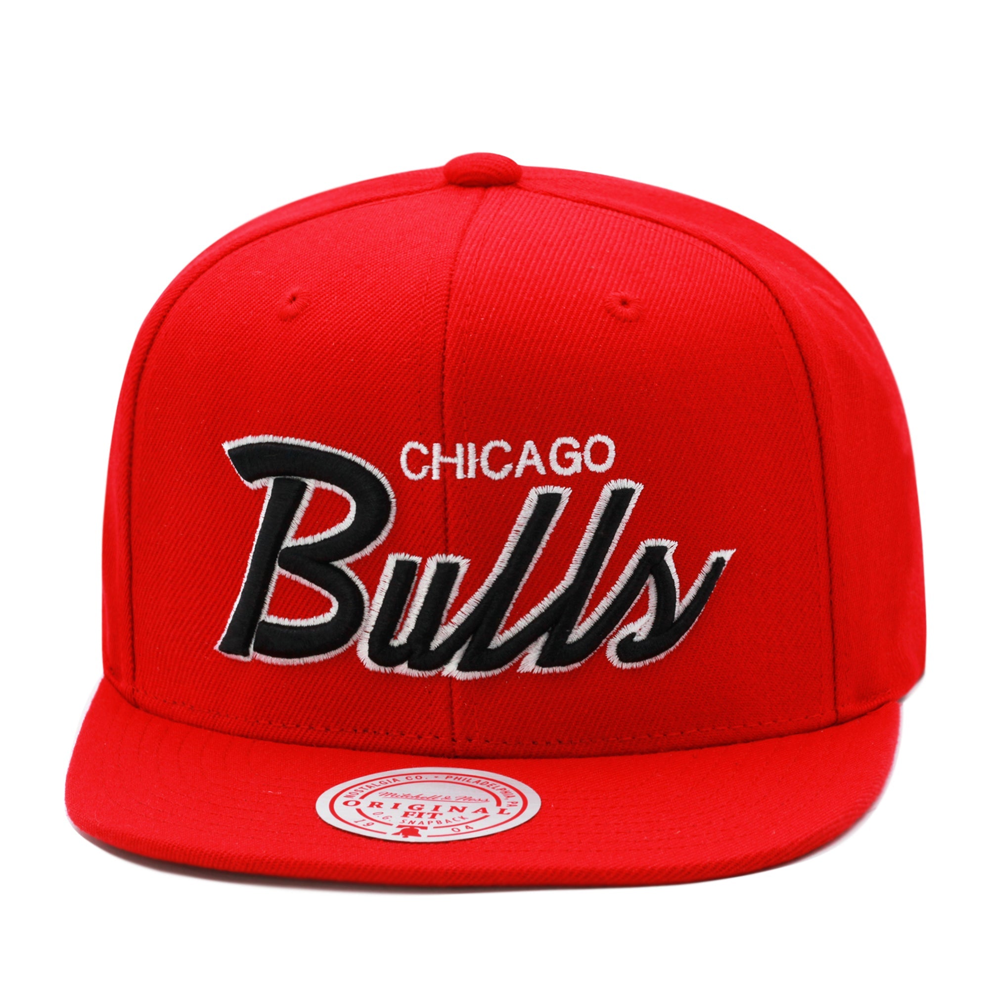 MENS MITCHELL & NESS NBA SCRIPT BULLS - RED