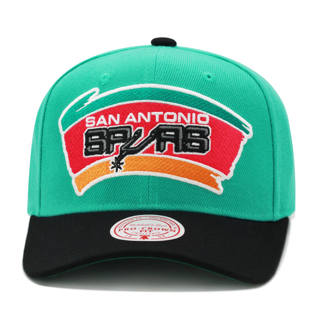 MENS MITCHELL & NESS NBA XL PRO SNAPBACK HWC SPURS - TEAL-BLACK