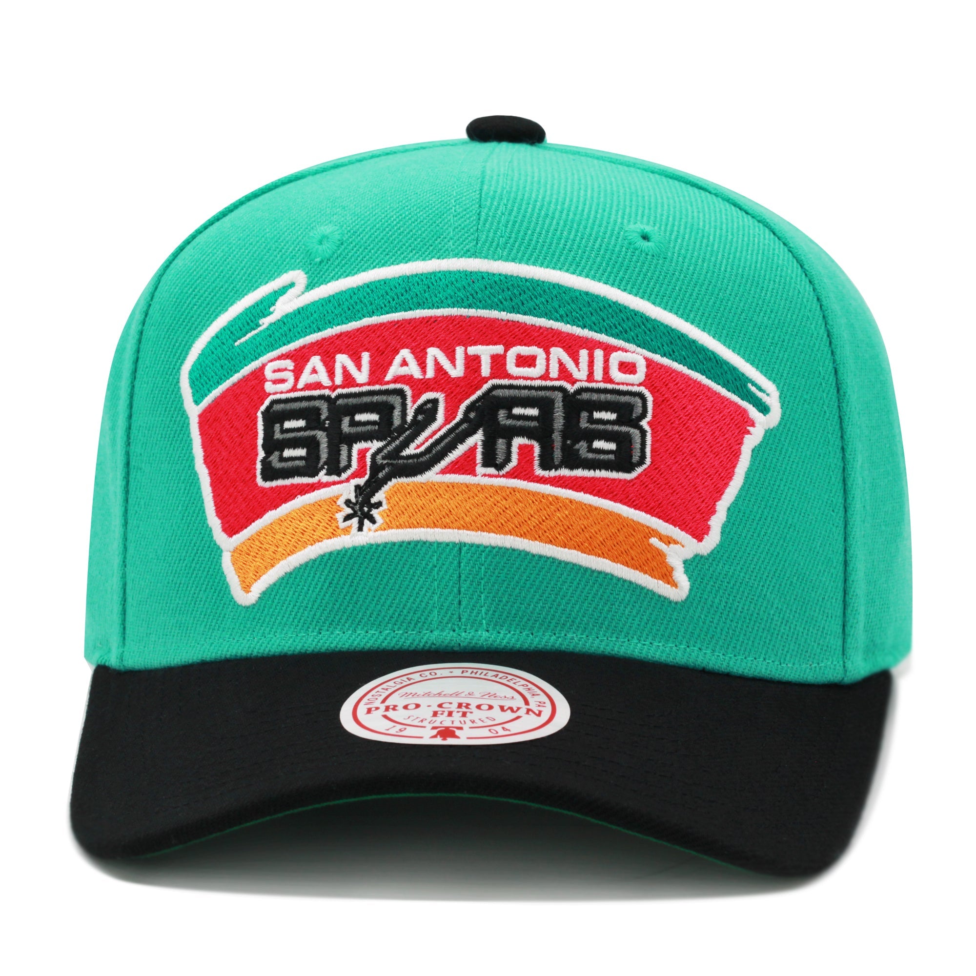 MENS MITCHELL & NESS NBA XL PRO SNAPBACK HWC SPURS - TEAL-BLACK