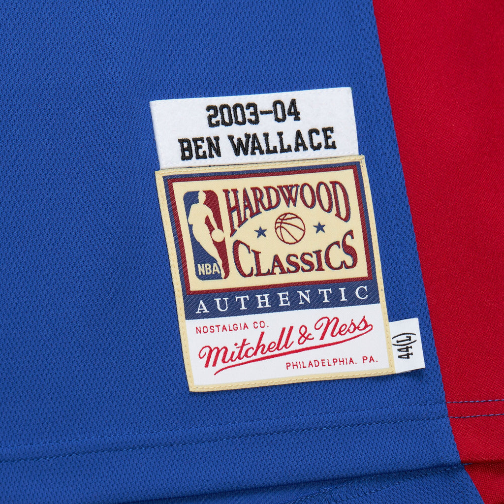 Mens Mitchell & Ness NBA DARK FINALS JERSEY PISTONS 2003 BEN WALLACE
