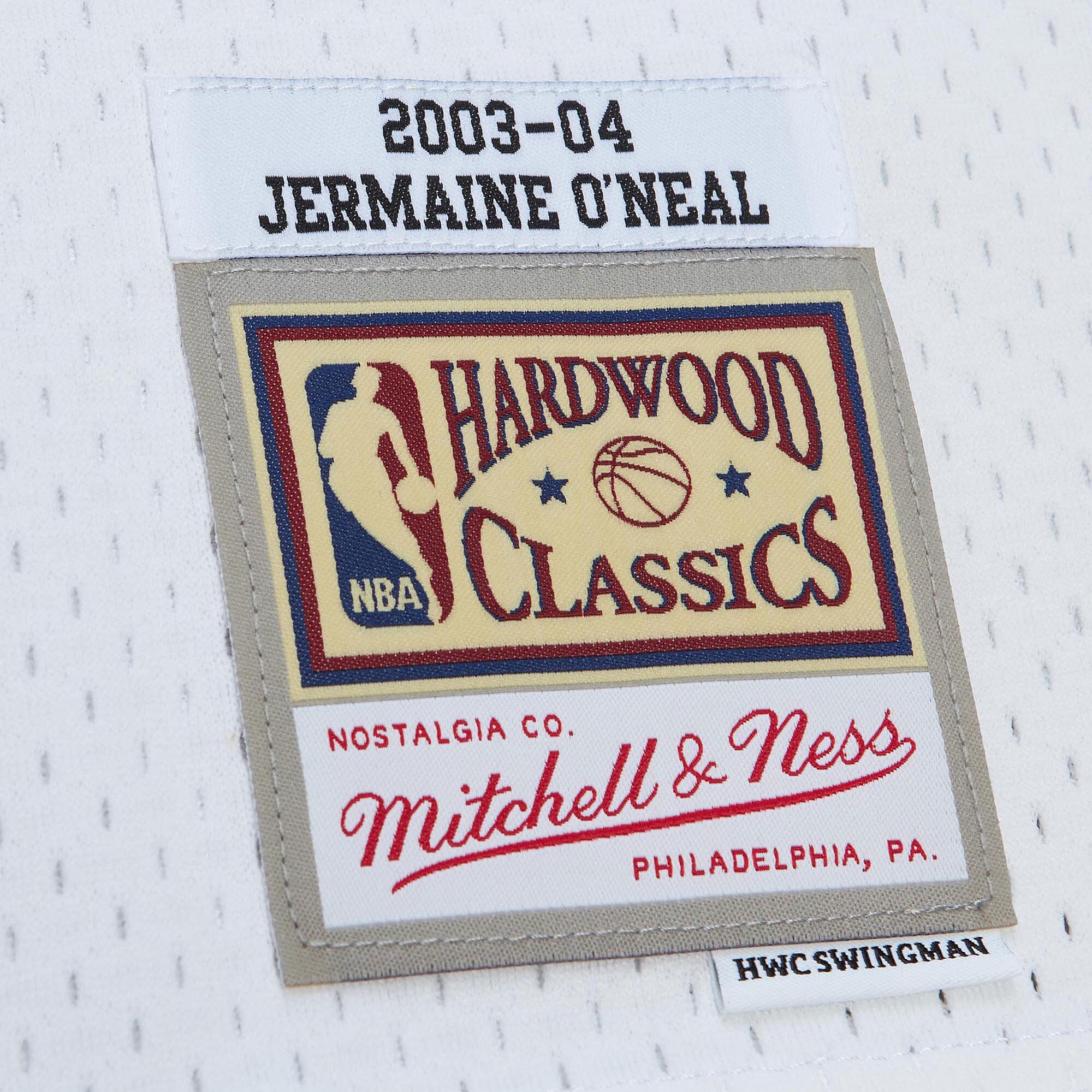 Mens Mitchell & Ness NBA WHITE HWC JERSEY PACERS 2003 JERMAINE O'NEAL