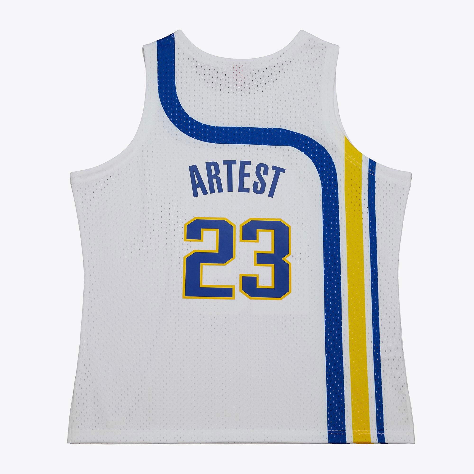 Mens Mitchell & Ness NBA WHITE HWC JERSEY PACERS 2003 RON ARTEST