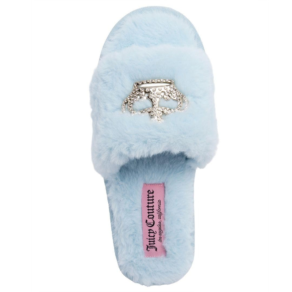 [318780-LIGHT BLUE] WOMENS JUICY COUTURE FAUX FUR SLIPPERS - 4