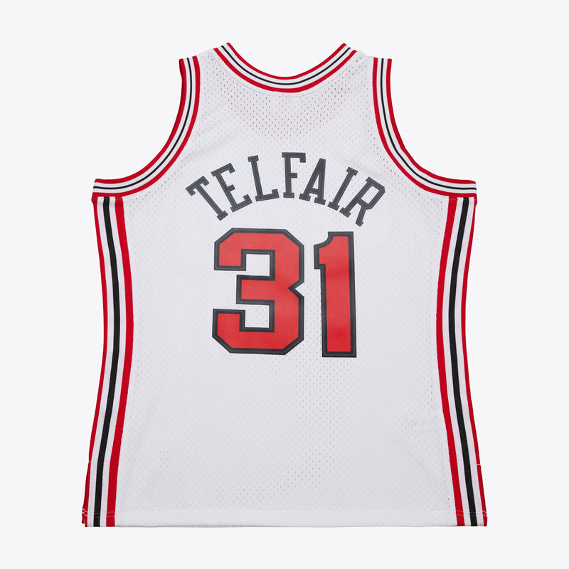 MENS MITCHELL & NESS NBA WHITE JERSEY TRAIL BLAZERS 2004 SEBASTIAN TELFAIR