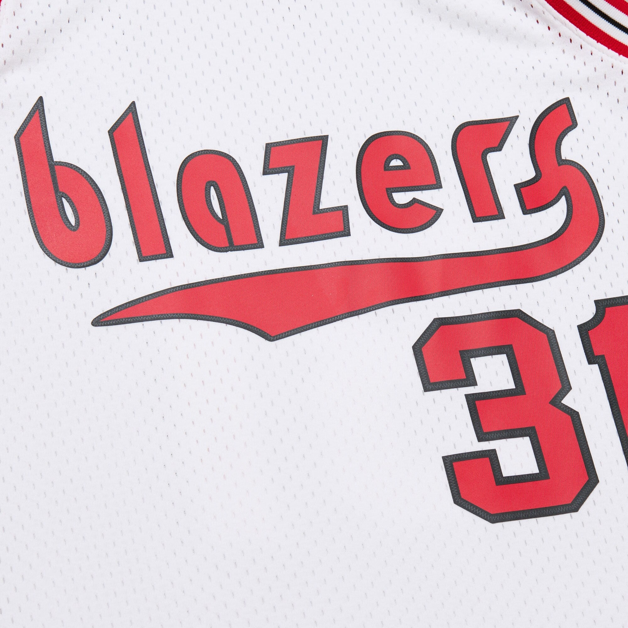 MENS MITCHELL & NESS NBA WHITE JERSEY TRAIL BLAZERS 2004 SEBASTIAN TELFAIR