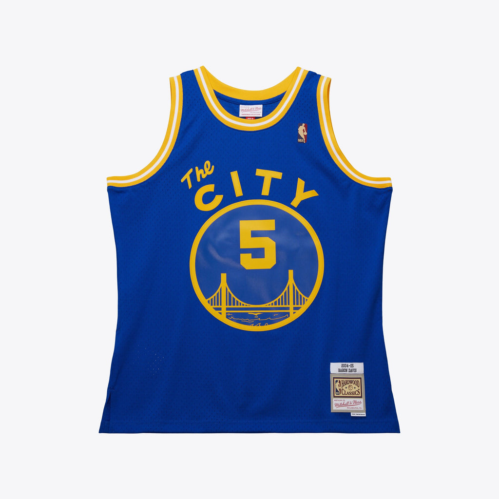 Mens Mitchell & Ness NBA DARK JERSEY WARRIORS 2004 BARON DAVIS