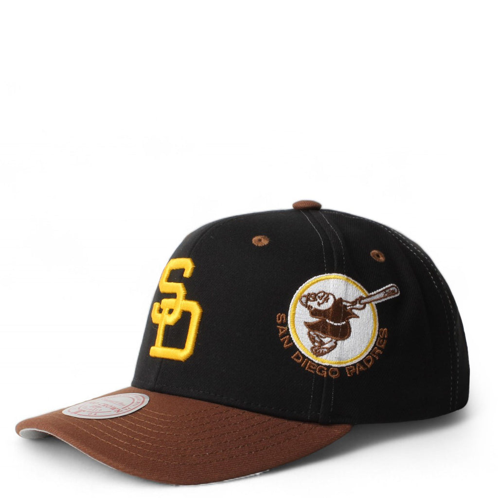 MENS MITCHELL & NESS MLB OVERBITE PRO SNAPBACK COOP PADRES