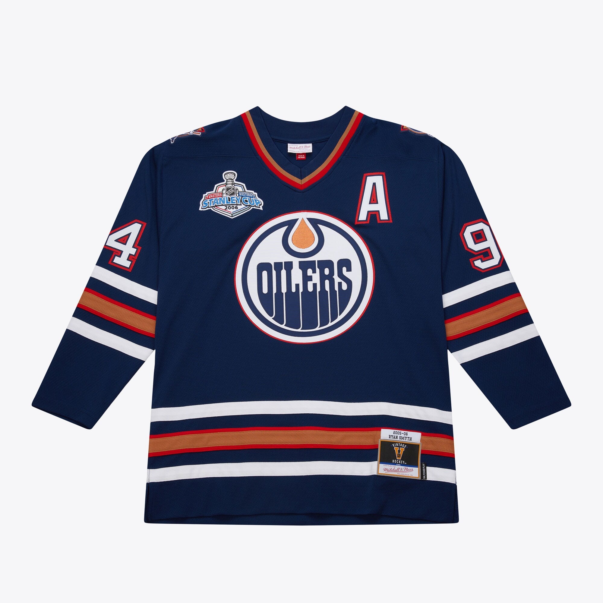 Mens Mitchell & Ness NHL DARK JERSEY OILERS 2005 RYAN SMYTH