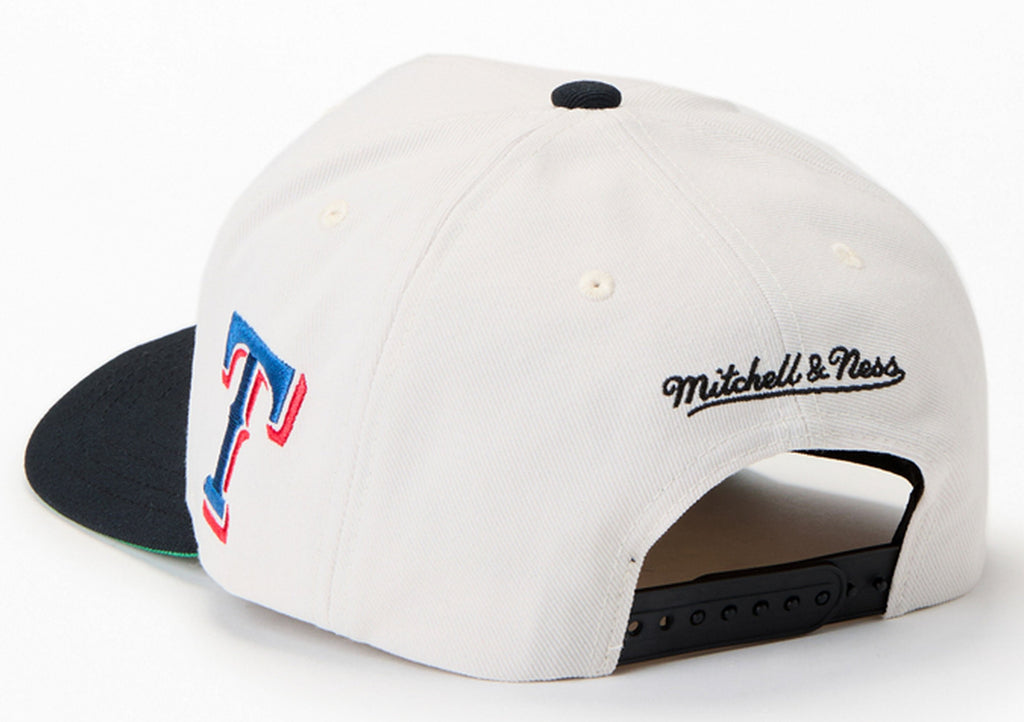 [HP11516-TRNOFWH] MENS MITCHELL & NESS MLB OFF WORD PRO SNAPBACK RANGERS