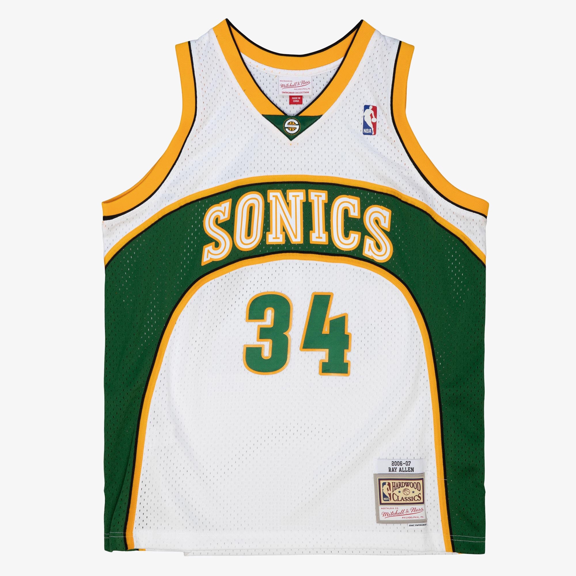 Mens Mitchell & Ness NBA SWINGMAN JERSEY SUPERSONICS 2006 RAY ALLEN