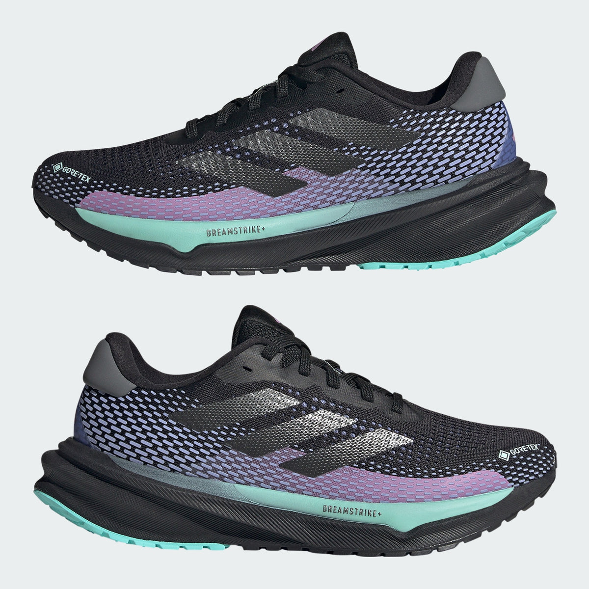 [ID6305] WOMENS ADIDAS SUPERNOVA GORE-TEX 'BLACK SEMI FLASH AQUA' 7