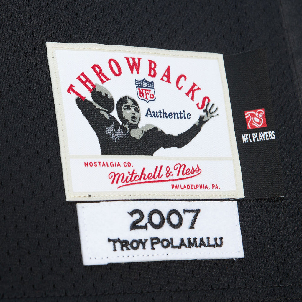 Mens Mitchell & Ness NFL AUTHENTIC JERSEY STEELERS 2007 TROY POLAMALU