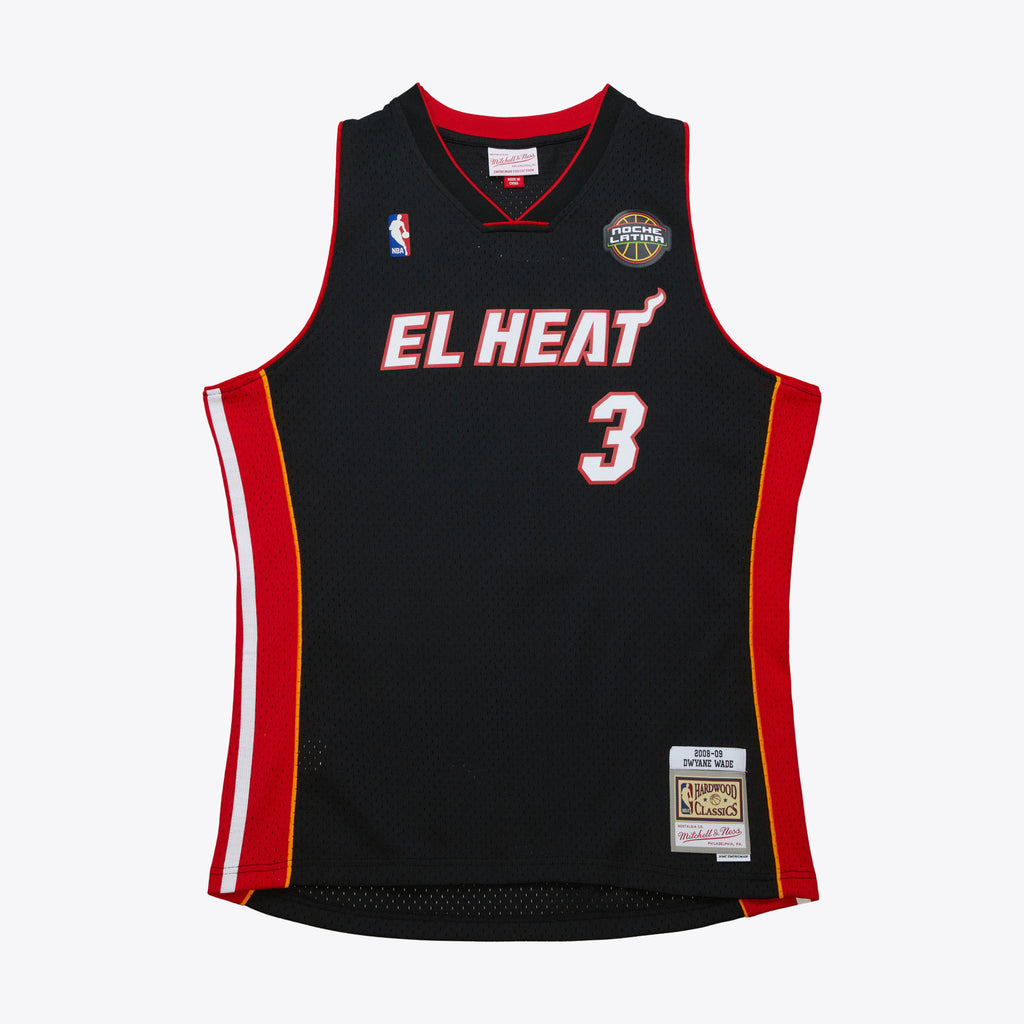 Mens Mitchell & Ness NBA DARK EL HEAT JERSEY HEAT 2008 DWYANE WADE