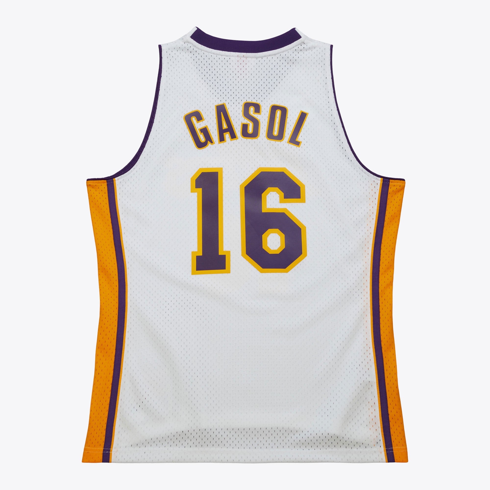 Mens Mitchell & Ness NBA WHITE LOS LAKERS JERSEY LAKERS 2008 PAU GASOL