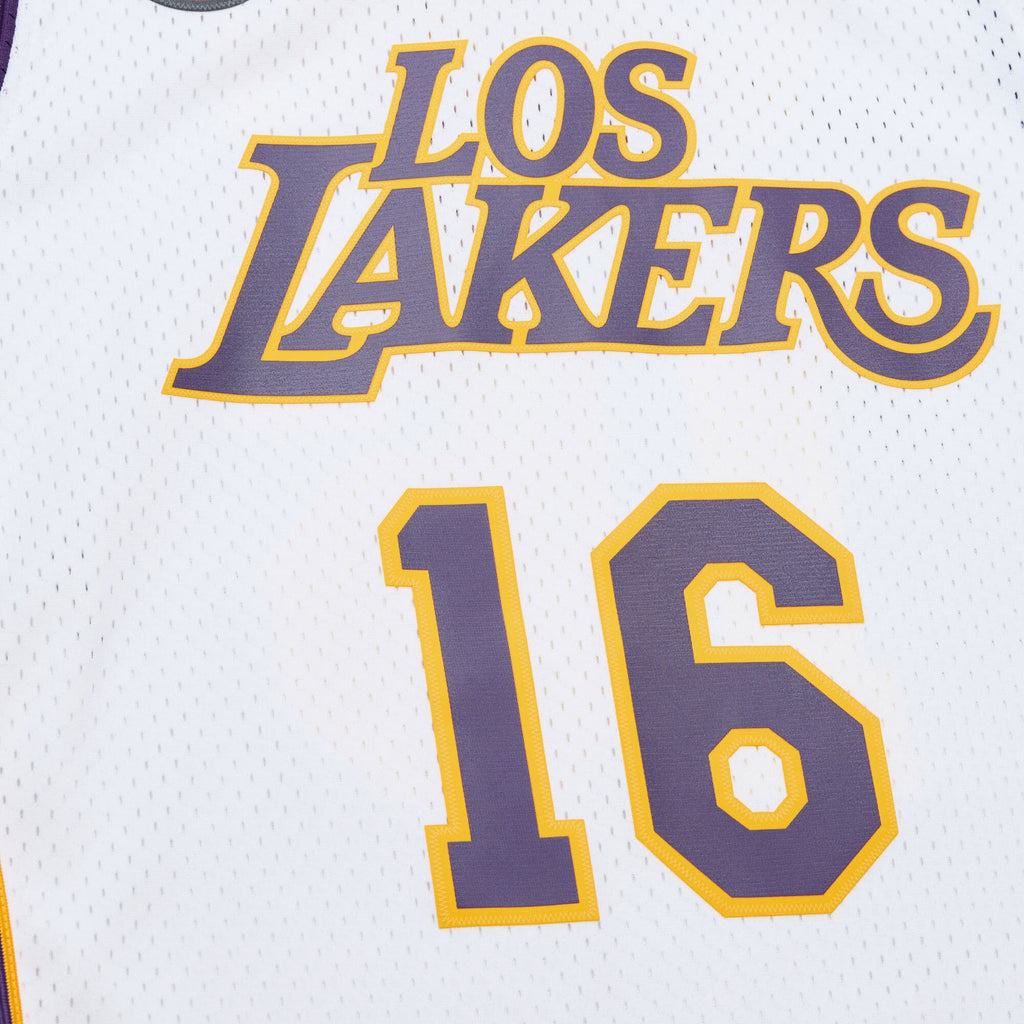 Mens Mitchell & Ness NBA WHITE LOS LAKERS JERSEY LAKERS 2008 PAU GASOL