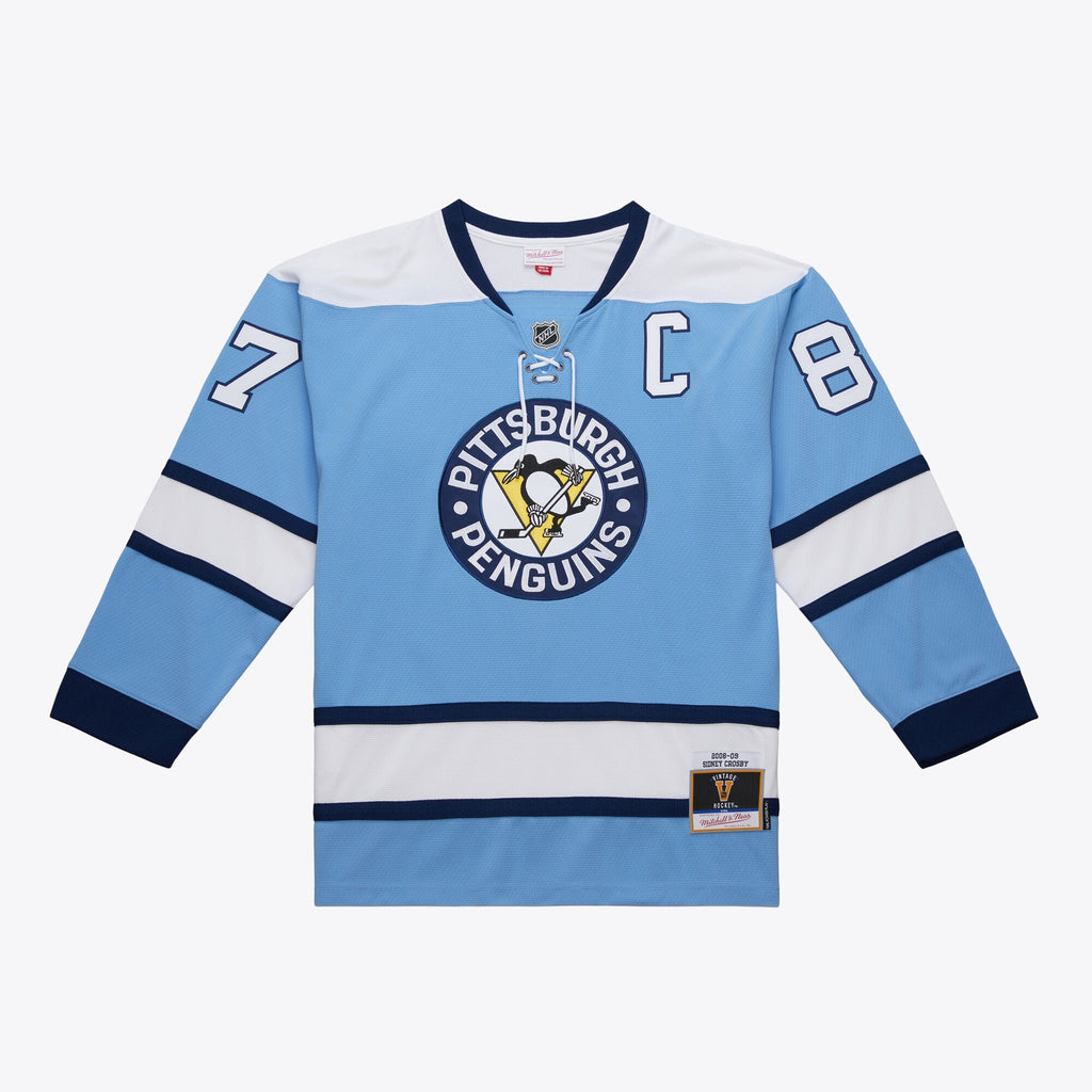 Mens Mitchell & Ness NHL LIGHT BLUE JERSEY PENGUINS 2008 SIDNEY CROSBY