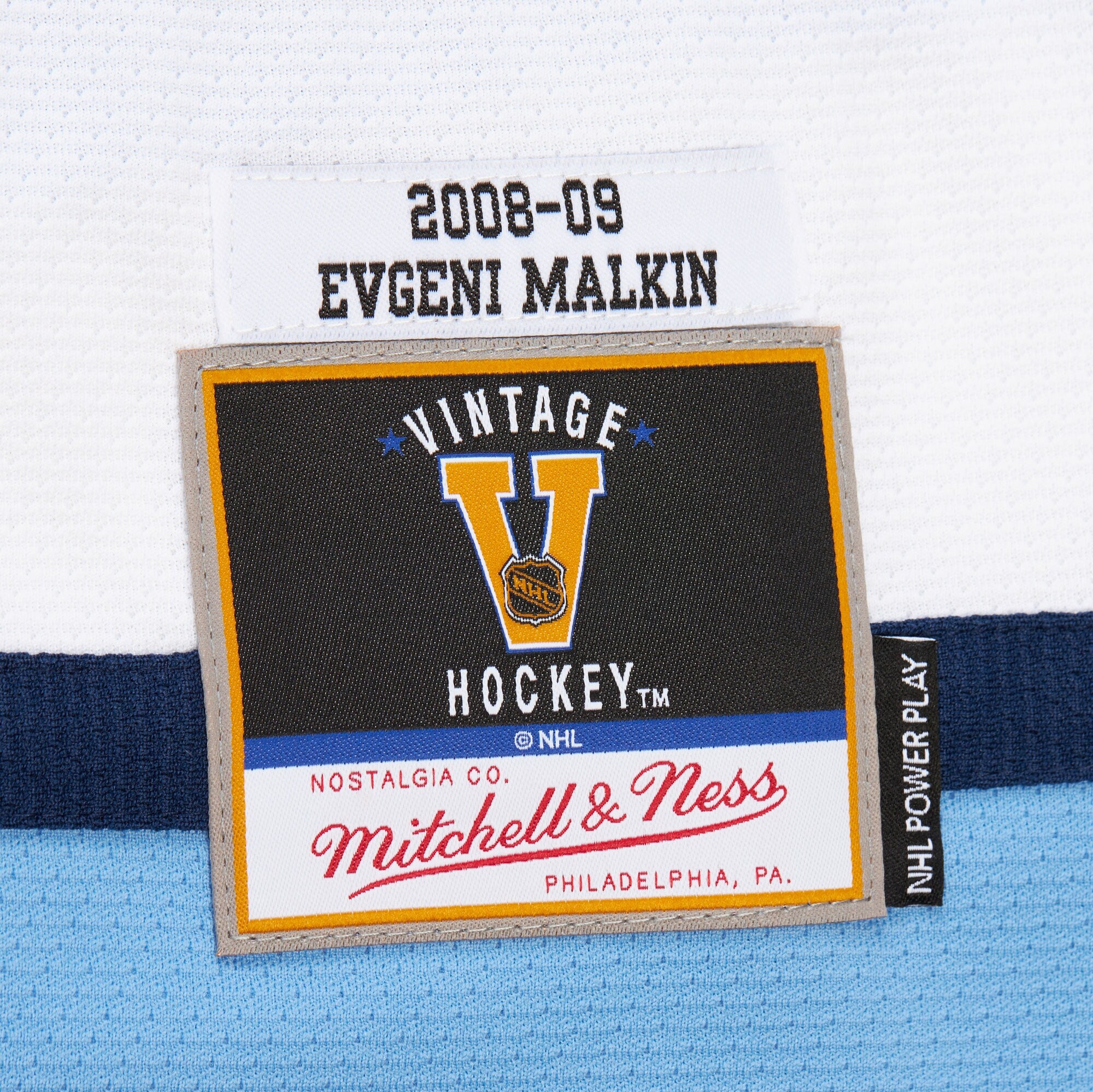 Mens Mitchell & Ness NHL LIGHT BLUE JERSEY PENGUINS 2008 EVGENI MALKIN