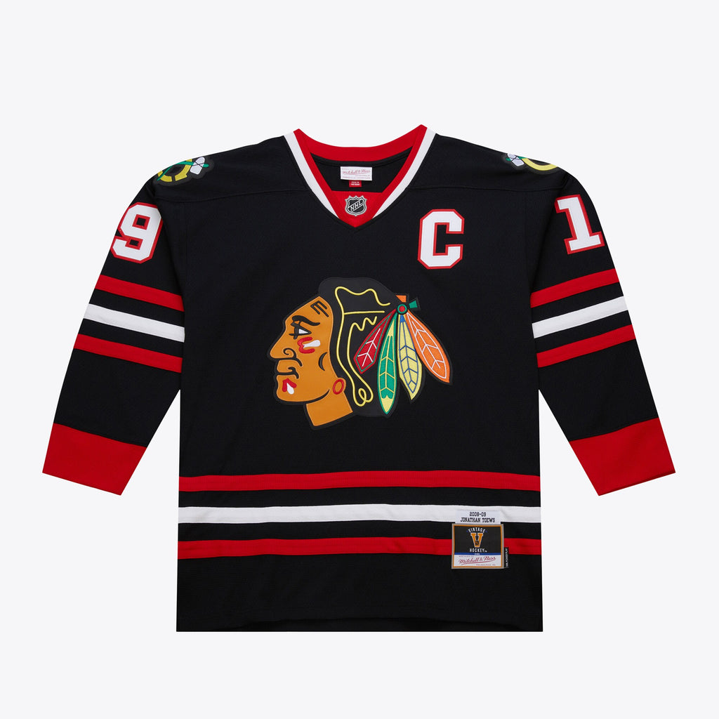 Mens Mitchell & Ness NHL DARK JERSEY BLACKHAWKS 2008 JONATHAN TOEWS