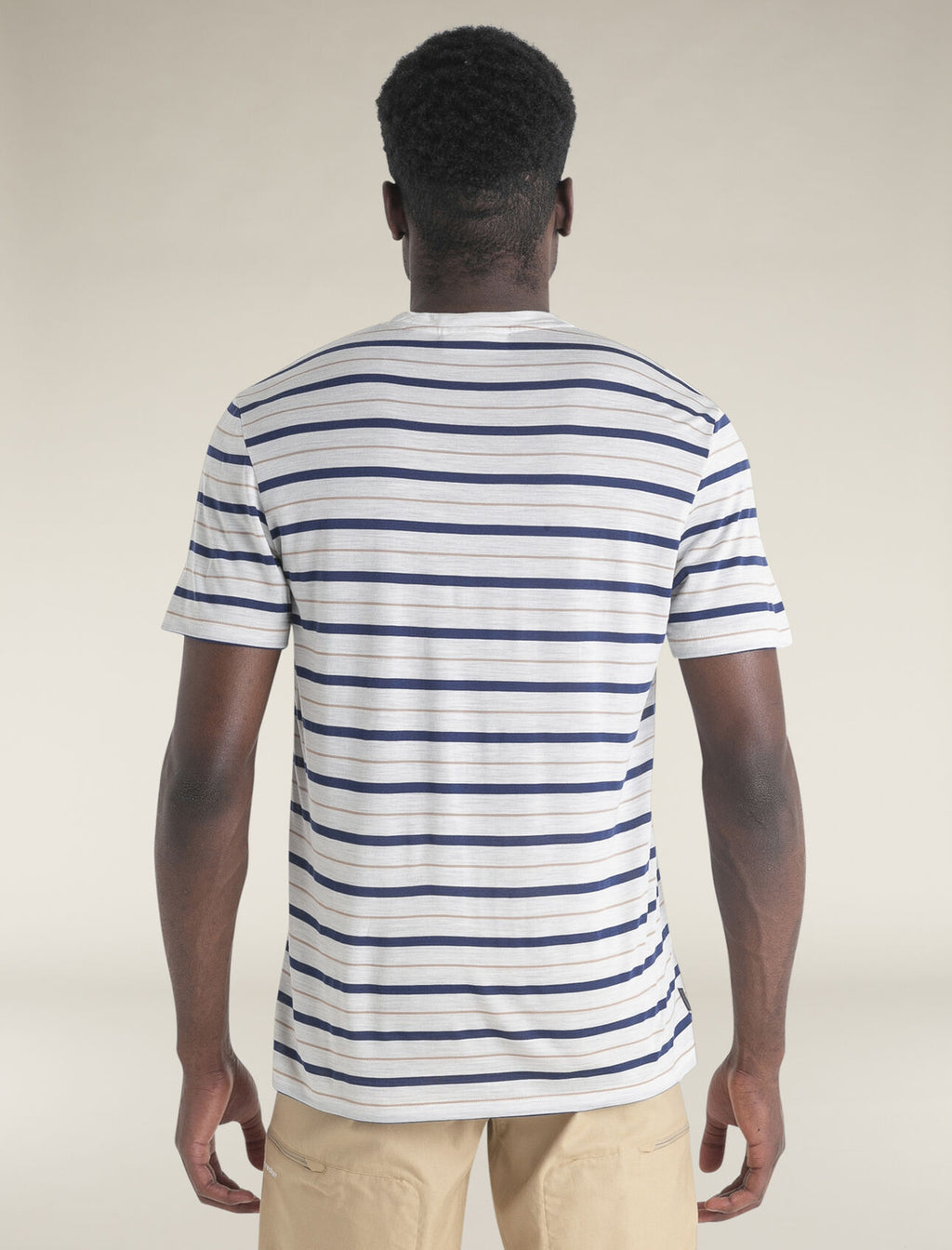 [IB0A56CJ00I] MENS ICEBREAKER MERINO BLEND WAVE STRIPE T-SHIRT TEE SHIRT