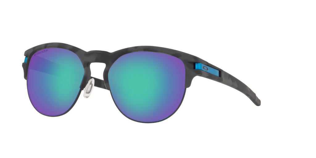 [OO9394-13] Mens Oakley Latch Key Sunglasses - Matte Black Camo/Prizm Sapphire