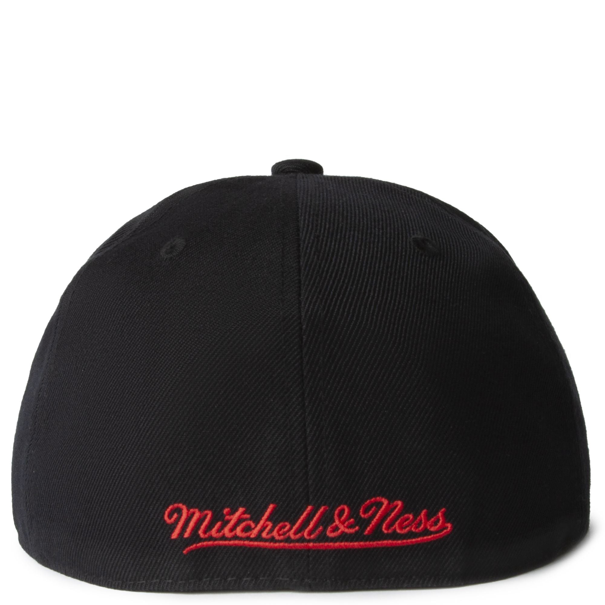 MENS MITCHELL & NESS NBA TEAM SCRIPT 2.0 FITTED HWC BULLS - BLACK