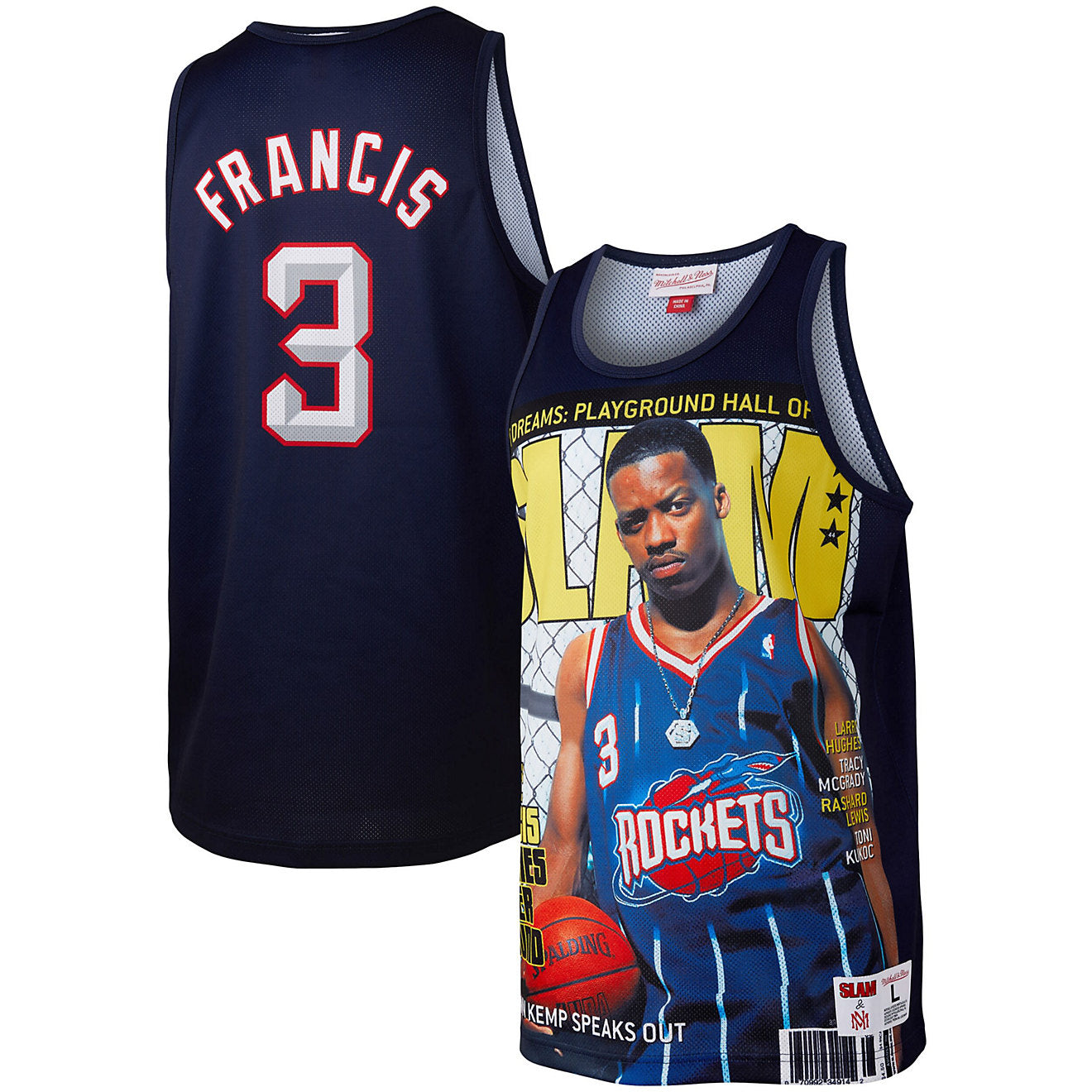 MENS MITCHELL & NESS SLAM SUBLIMATED TANK ROCKETS STEVE FRANCIS
