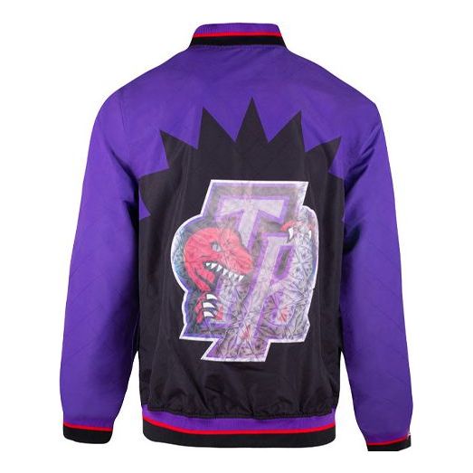 [OJBF1201-TRAYYPPPBLCK] MENS MITCHELL & NESS 75TH ANNI WARM UP JACKET RAPTORS