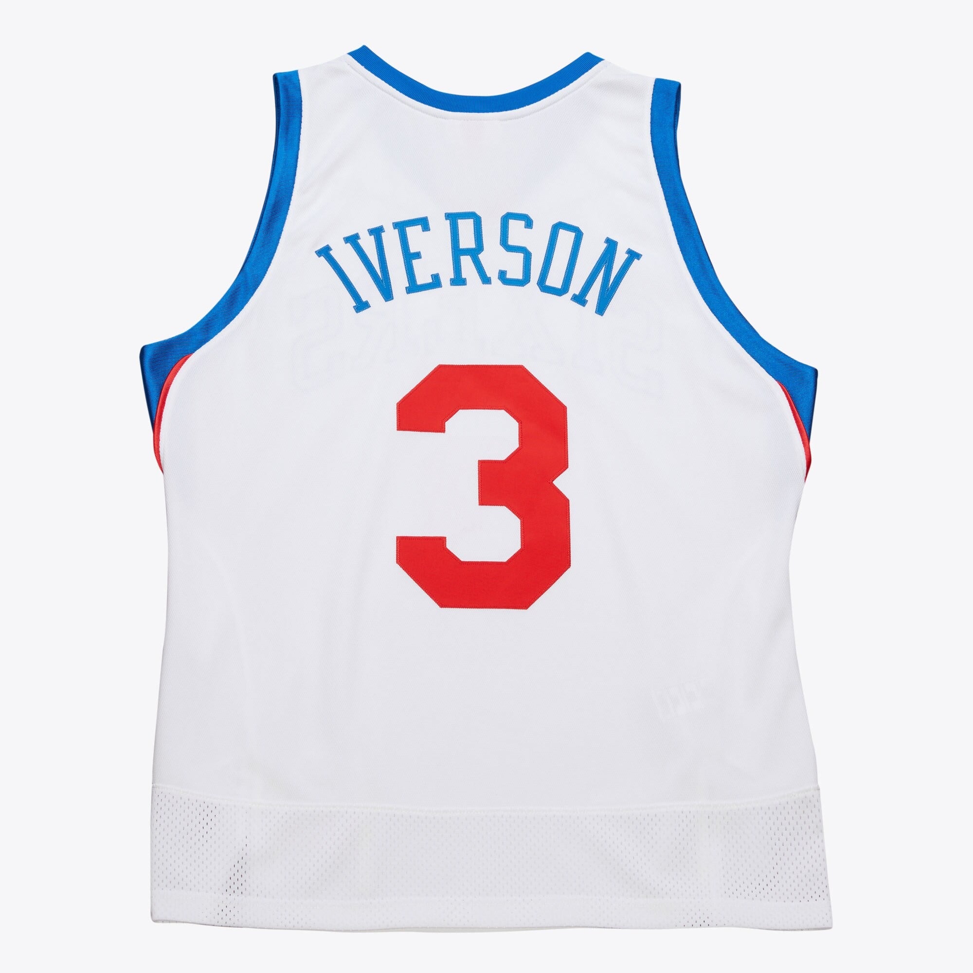 MENS MITCHELL & NESS NBA WHITE JERSEY 76ERS 2009 ALLEN IVERSON
