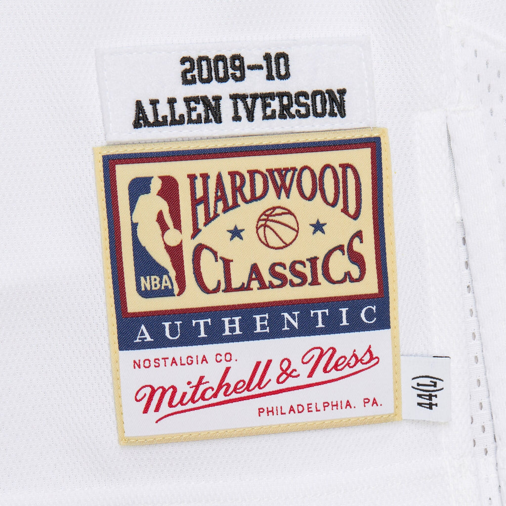 MENS MITCHELL & NESS NBA WHITE JERSEY 76ERS 2009 ALLEN IVERSON
