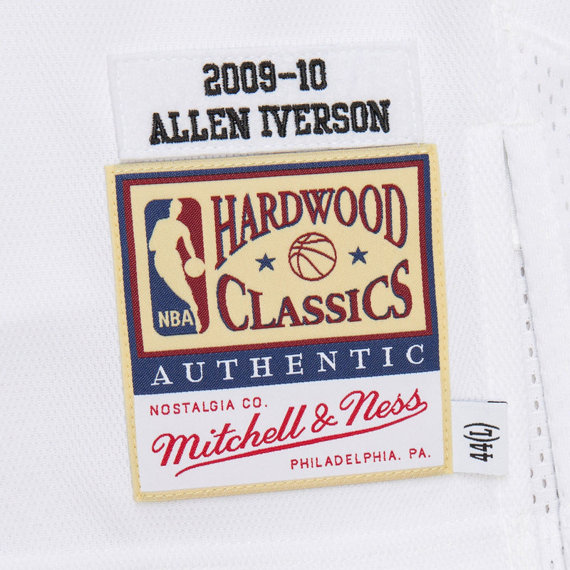 MENS MITCHELL & NESS NBA WHITE JERSEY 76ERS 2009 ALLEN IVERSON
